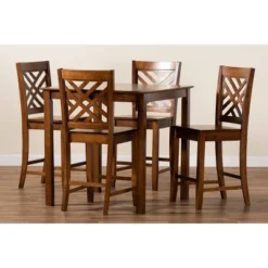 5pc Caron Wood Pub Dining Set Walnut Brown - Baxton Studio 14 5pc Caron Wood Pub Dining Set Walnut Brown - Baxton Studio -Urban Dwell Gear Outlet Store GUEST 681b3c39 ed16 46f2 bd48 1545d0e25e90
