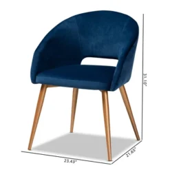 Vianne Velvet Upholstered Metal Dining Chair Navy Blue/Gold - Baxton Studio -Urban Dwell Gear Outlet Store GUEST 686a7809 8b06 48be b69e b148aa65a284
