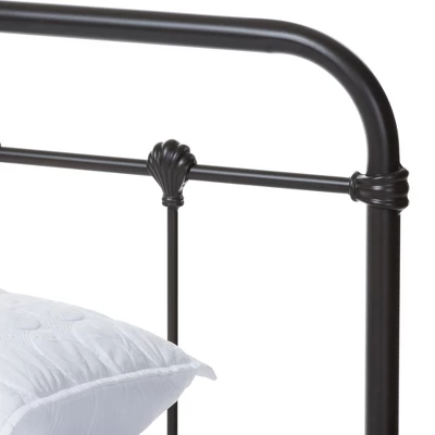 Twin Mandy Vintage Industrial Finished Metal Platform Bed Black - Baxton Studio 3 Twin Mandy Vintage Industrial Finished Metal Platform Bed Black - Baxton Studio - Image 3