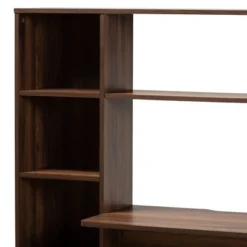 Ezra Wood Storage Computer Desk With Shelves Walnut - Baxton Studio -Urban Dwell Gear Outlet Store GUEST 689cc118 a4cc 443f be99 36c684eb3632