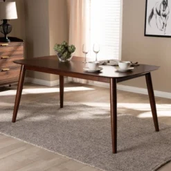 Edna Wood Dining Table Walnut - Baxton Studio -Urban Dwell Gear Outlet Store GUEST 690056d4 ea17 4e6b 9523 b25392d62667