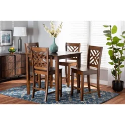 5pc Caron Wood Pub Dining Set Walnut Brown - Baxton Studio 13 5pc Caron Wood Pub Dining Set Walnut Brown - Baxton Studio -Urban Dwell Gear Outlet Store GUEST 694a4195 825f 485f a3aa ed8a40a47e8d