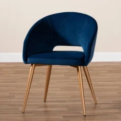 Vianne Velvet Upholstered Metal Dining Chair Navy Blue/Gold - Baxton Studio -Urban Dwell Gear Outlet Store GUEST 69a84d4a 8454 4c20 9a8e 5602203d9ff5