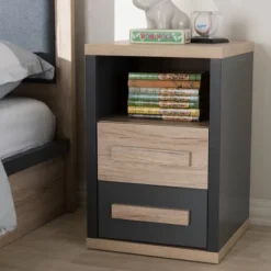 Pandora Modern And Contemporary Two-Tone 2 Drawer Nightstand Dark Gray - Baxton Studio 15 Pandora Modern And Contemporary Two-Tone 2 Drawer Nightstand Dark Gray - Baxton Studio -Urban Dwell Gear Outlet Store GUEST 69c9f9c0 2658 49db 8ca7 11c14bf766cf