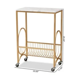 Jacek Metal Wine Cart With Marble Tabletop Gold - Baxton Studio 13 Jacek Metal Wine Cart With Marble Tabletop Gold - Baxton Studio -Urban Dwell Gear Outlet Store GUEST 69cc7d57 29dd 4d4e a85e 6b30568ded3d