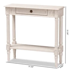 Ariella Whitewashed 1 Drawer End Table White - Baxton Studio -Urban Dwell Gear Outlet Store GUEST 6a8d4007 203d 47c6 a07c 218c3ea25d4c