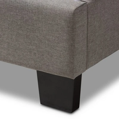 Twin Brookfield Modern And Contemporary Fabric Upholstered Bed - Baxton Studio 4 Twin Brookfield Modern And Contemporary Fabric Upholstered Bed - Baxton Studio - Image 4
