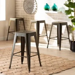 4pc Horton Gunmetal Metal Stackable Counter Stool Set Gray - Baxton Studio 11 4pc Horton Gunmetal Metal Stackable Counter Stool Set Gray - Baxton Studio -Urban Dwell Gear Outlet Store GUEST 6bd1dc31 725d 4505 a877 03f599e77592
