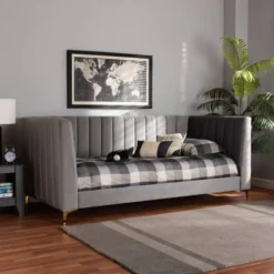 Oksana Velvet Daybed - Baxton Studio 8 Oksana Velvet Daybed - Baxton Studio -Urban Dwell Gear Outlet Store GUEST 6bd2bb02 ce64 4fca 9992 ac4147a21669