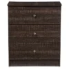 Deacon Modern And Contemporary Wood 3 Drawer Storage Chest Espresso Brown - Baxton Studio