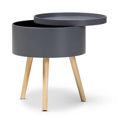 Jessen Wood Nightstand With Removable Top - Baxton Studio 5 Jessen Wood Nightstand With Removable Top - Baxton Studio - Image 5