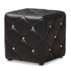 Stacey Modern And Contemporary Faux Leather Upholstered Ottoman - Baxton Studio -Urban Dwell Gear Outlet Store GUEST 6d90ff2d a658 4c91 96ac 50140a5d6110