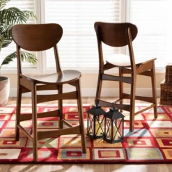 2pc Katya Wood Counter Height Barstool Set Brown - Baxton Studio -Urban Dwell Gear Outlet Store GUEST 6de2b9d4 f7a2 443c bd9c e5aef7432afb