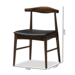 Set Of 2 Winton Mid Century Modern Walnut Wood Dining Chairs Black, Brown - Baxton Studio -Urban Dwell Gear Outlet Store GUEST 6e6f8fd7 e847 470b a8ed 14b67b641c76