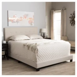 Full Brookfield Modern And Contemporary Fabric Upholstered Grid Tufting Bed - Baxton Studio -Urban Dwell Gear Outlet Store GUEST 6f4f0bc3 d601 46a3 83b7 54f085390e58