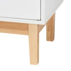 Kamana Two-Tone Wood And Metal 2 Door Storage Cabinet White/Gold/Oak Brown - Baxton Studio -Urban Dwell Gear Outlet Store GUEST 6ffc1840 7f1a 4bf4 ab62 00be82aac419