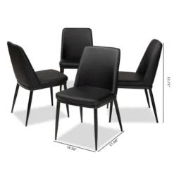 Set Of 4 Darcell Modern And Contemporary Faux Leather Upholstered Dining Chairs - Baxton Studio -Urban Dwell Gear Outlet Store GUEST 70143f8e e11b 4c34 ac9c af523eda3e75