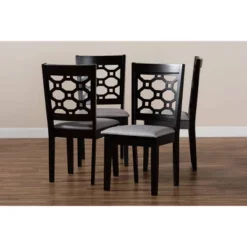 4pc Peter Fabric Upholstered And Wood Dining Chairs - Baxton Studio -Urban Dwell Gear Outlet Store GUEST 7014c592 2dea 4e2e a66a 5f19af403901