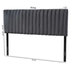 Emile Velvet Fabric Upholstered And Wood Headboard - Baxton Studio -Urban Dwell Gear Outlet Store GUEST 704da80a ca1f 44e3 8134 851eec9c5226