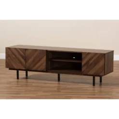 Berit Wood TV Stand For TVs Up To 70" Walnut - Baxton Studio -Urban Dwell Gear Outlet Store GUEST 70a97c6a cc52 4343 a82e 65f055630373