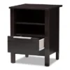 Hamish Modern And Contemporary Finished 1 Drawer Nightstand Dark Brown - Baxton Studio