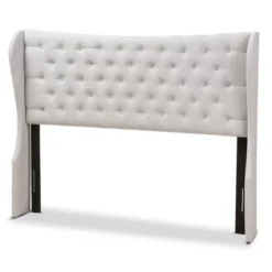 Cadence Modern And Contemporary Fabric Button Tufted Winged Headboard Gray - Baxton Studio -Urban Dwell Gear Outlet Store GUEST 7433deba f328 400b 9c2f 02815fc7d44a