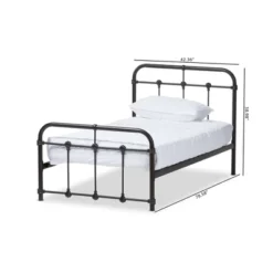 Twin Mandy Vintage Industrial Finished Metal Platform Bed Black - Baxton Studio 11 Twin Mandy Vintage Industrial Finished Metal Platform Bed Black - Baxton Studio -Urban Dwell Gear Outlet Store GUEST 744cb5c0 2dd7 49c9 a41d f393066eb9f0