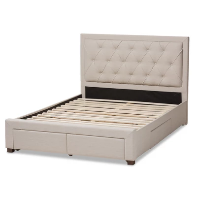 Baxton Studio Aurelie Modern And Contemporary Fabric Upholstered Storage Bed 8 Baxton Studio Aurelie Modern And Contemporary Fabric Upholstered Storage Bed - Image 8