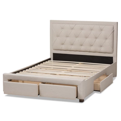 Baxton Studio Aurelie Modern And Contemporary Fabric Upholstered Storage Bed 9 Baxton Studio Aurelie Modern And Contemporary Fabric Upholstered Storage Bed - Image 9