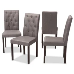 Set Of 4 Gardner Finished Dining Chairs Gray/Dark Brown - Baxton Studio 7 Set Of 4 Gardner Finished Dining Chairs Gray/Dark Brown - Baxton Studio -Urban Dwell Gear Outlet Store GUEST 75284d97 0026 47d3 9aa3 e98857d7dc70