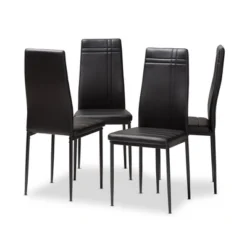 Set Of 4 Matiese Modern And Contemporary Faux Leather Upholstered Dining Chairs - Baxton Studio 13 Set Of 4 Matiese Modern And Contemporary Faux Leather Upholstered Dining Chairs - Baxton Studio -Urban Dwell Gear Outlet Store GUEST 75899f40 1e35 44ba 946a cbc57d6e8be0