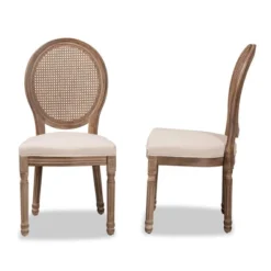 Set Of 2 Louis Fabric Upholstered With Rattan And Wood Dining Chairs Beige/Brown - Baxton Studio 10 Set Of 2 Louis Fabric Upholstered With Rattan And Wood Dining Chairs Beige/Brown - Baxton Studio -Urban Dwell Gear Outlet Store GUEST 767533fb a35a 4c1a bc95 d088344f5f56