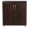 Excel Modern And Contemporary Sideboard Storage Cabinet - Dark Brown - Baxton Studio