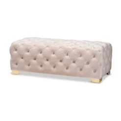 Avara Velvet Button Tufted Bench Ottoman - Baxton Studio 19 Avara Velvet Button Tufted Bench Ottoman - Baxton Studio -Urban Dwell Gear Outlet Store GUEST 77728033 9671 41c2 af66 bae7a9557f9a
