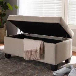 Michaela Modern And Contemporary Fabric Upholstered Storage Ottoman - Baxton Studio 20 Michaela Modern And Contemporary Fabric Upholstered Storage Ottoman - Baxton Studio -Urban Dwell Gear Outlet Store GUEST 788e42a3 3226 4607 94aa 39f972caee22