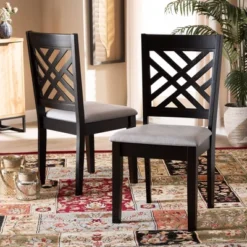 2pc Caron Upholstered Wood Dining Chair Set - Baxton Studio 10 2pc Caron Upholstered Wood Dining Chair Set - Baxton Studio -Urban Dwell Gear Outlet Store GUEST 78ba89c3 511c 48bf a424 c916056cfb57