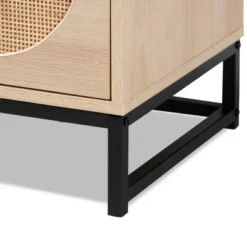 Ardon Bohemian Wood And Metal 1 Drawer Nightstand With Rattan Light Brown/Black - Baxton Studio -Urban Dwell Gear Outlet Store GUEST 79d1879d 4eae 4cd2 b93b 97e3d2b3c650