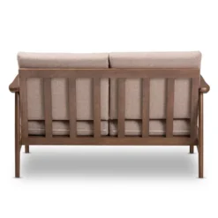 Venza Mid-Modern Walnut Wood Fabric Upholstered 2 Seater Loveseat Light Brown - Baxton Studio -Urban Dwell Gear Outlet Store GUEST 7b1edf18 ae04 4d44 a989 59de5a232585