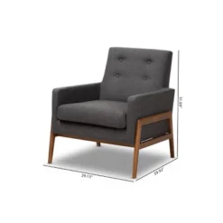 Perris Fabric Upholstered Walnut Wood Lounge Chair - Baxton Studio 17 Perris Fabric Upholstered Walnut Wood Lounge Chair - Baxton Studio -Urban Dwell Gear Outlet Store GUEST 7bc1a5ef fe50 42b1 97be ecbbee2c3235