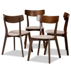 Set Of 4 Iora Upholstered Wood Dining Chairs - Baxton Studio -Urban Dwell Gear Outlet Store GUEST 7bec0d91 4adb 4781 b2cd fb4652aa882f