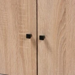 Bastien Light Oak 6 Shelf TV Stand For TVs Up To 60" White/Brown - Baxton Studio -Urban Dwell Gear Outlet Store GUEST 7c28ee66 7429 44a6 9a73 49bbae7a77e4