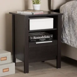 Hamish Modern And Contemporary Finished 1 Drawer Nightstand Dark Brown - Baxton Studio -Urban Dwell Gear Outlet Store GUEST 7dfa2578 7446 4122 8828 5e722fff87bc