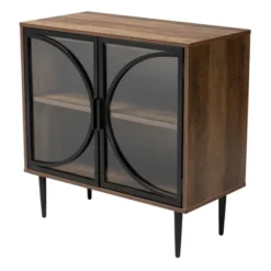 Carter Wood And Metal 2 Door Sideboard Dining Cabinet Walnut Brown/Black - Baxton Studio -Urban Dwell Gear Outlet Store GUEST 7e0848c8 9eed 44a7 a0e0 aca3e520613a
