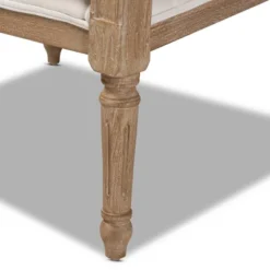 Clemence Upholstered Whitewashed Wood Accent Chair Ivory/Oak - Baxton Studio -Urban Dwell Gear Outlet Store GUEST 7e732bbb 9271 4c1a bf7c 44d5b0a297f4