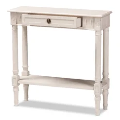 Ariella Whitewashed 1 Drawer End Table White - Baxton Studio -Urban Dwell Gear Outlet Store GUEST 7e74605a e398 40d1 9b8f 7fb2020eec0a