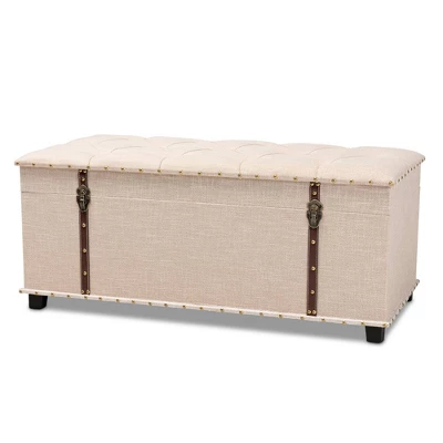Kyra Fabric Upholstered Storage Trunk Ottoman - Baxton Studio 11 Kyra Fabric Upholstered Storage Trunk Ottoman - Baxton Studio - Image 11