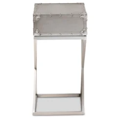 1 Drawer William Silver Metal Nightstand Silver/Black - Baxton Studio -Urban Dwell Gear Outlet Store GUEST 7fe5736e 9379 45ae 8a1e 4cec91d017ac