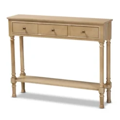 3 Drawer Calvin Wood Entryway Console Table - Baxton Studio -Urban Dwell Gear Outlet Store GUEST 80762012 9f98 4d5c 872c 20a57a75bc9d