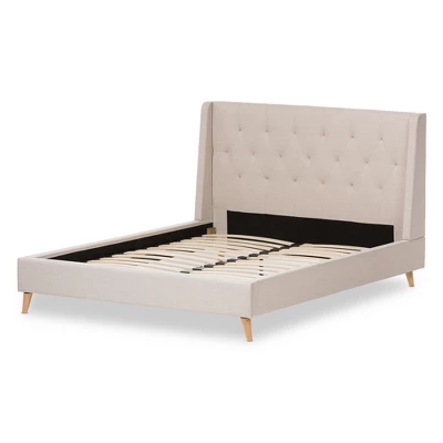 Adelaide Retro Modern Fabric Upholstered Platform Bed - Baxton Studio 2 Adelaide Retro Modern Fabric Upholstered Platform Bed - Baxton Studio - Image 2