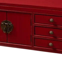Melodie 6 Drawer Console Table Red - Baxton Studio -Urban Dwell Gear Outlet Store GUEST 81896fdd 1456 4453 9a79 f114d3b59a35